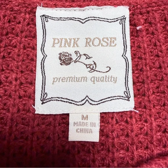 PINK ROSE RUST SWEATER DRESS - Picture 6 of 6